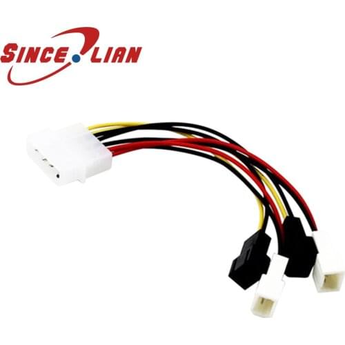 10pcs D Port To 3pin Adapter Wire Large 4P Fan 3 Pin 12V 5V Radiator Extension Cable Fan Connect cable