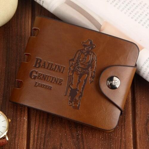 Leather Vintage Wallet Men Money Clip Short Coin Purses Male Clutch Bag Card Holder Hollow Out Men Wallets