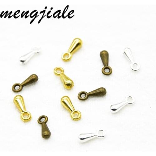 150pcs Hot Sell Metal Tail Extender Chain Metal Water Drop Pendant For DIY Jewelry Bracelet Accessories