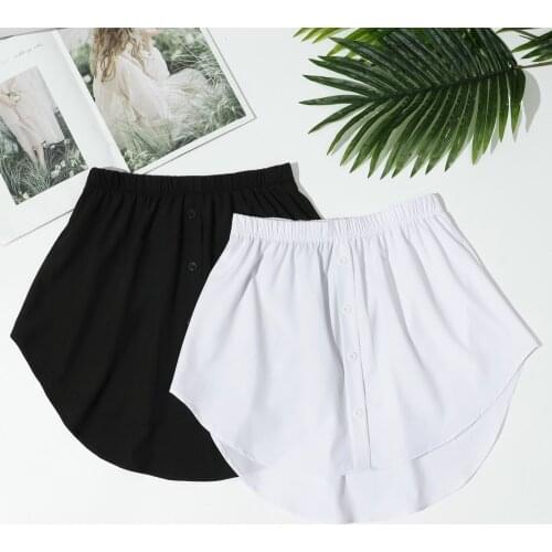 Fashion Adjustable Fake Top Layering Lower Sweep Mini Skirt Half-Length Underskirt Cotton Skirt Halflength Fake Skirt Accessory