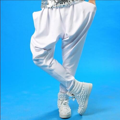 27-40 Plus Size Men Clothing Fashion Tide Pants Ds Performing Singer Stage Dance Harem Pants Jazz Dance Street Pants Costumes