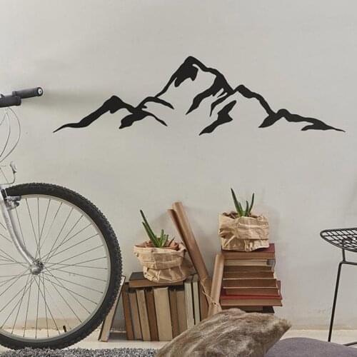 Mountain Wall Decal - Modern Vinyl Decal, Unique Gift Idea, Home Decor, Removable Wall Art A13-023