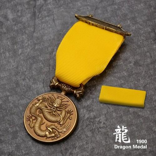 Top Quality 1PC United Kingdom Badges 1900 British Dragon Brass Casting Medal