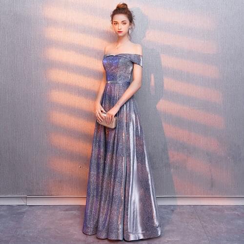 Real Photos Tulle Crystal Royal Blue Color Party Occasion Formal Long Evening Dress 2020 Suosikki