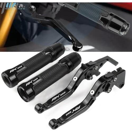 Motorcycle Adjustable Brake Clutch Levers Handlebar Grip Handle Hand Grips For KYMCO AK550 AK 500 2017 2018 2019 2020 ALL YEARS