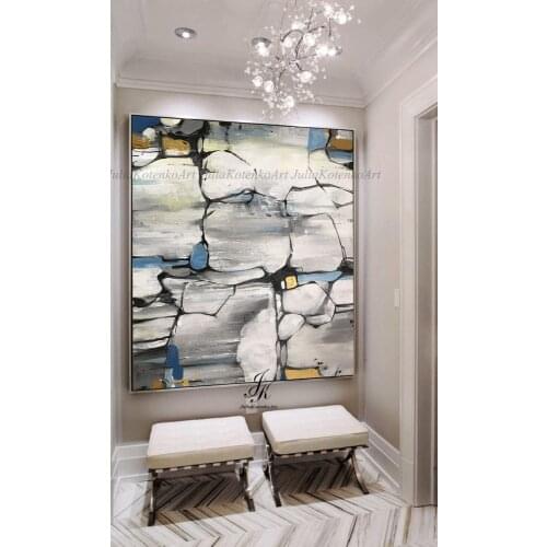 Hand painted Abstract Malerei Acryl Gold Malerei Abstract Malerei moderne Kunst Original Gemalde strukturierte Abstract