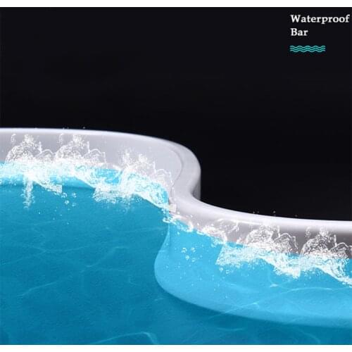 Custom Bathroom Water Stop Strip Floor Water Retaining Bar Sill Self-adhesive Strip 30mm x 48mm White