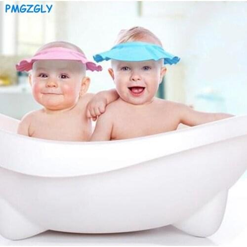 Shampoo Cap Waterproof Hat Water Resist Children Wash Hair Shield Bath Shower Adjustable Baby Child Kids Shampoo Cap Shower Prod