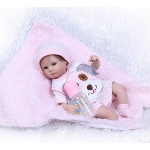 17inch 42cm reborn silicone babies simulation fashion dolls Soft Baby adorable Dolls for Girls Playment Best Toys for children