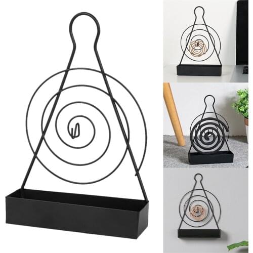 Spiral Mosquito Coil Holder Iron Art Mosquito Coil Heat Resistant Insect Repellent Incense Rack Home Decor Holder Incense Holder
