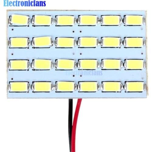3W 24 Led Board 12V Car Interior Dome Reading Lamp Light Super Bright Energy Saving Lamp Board 5730