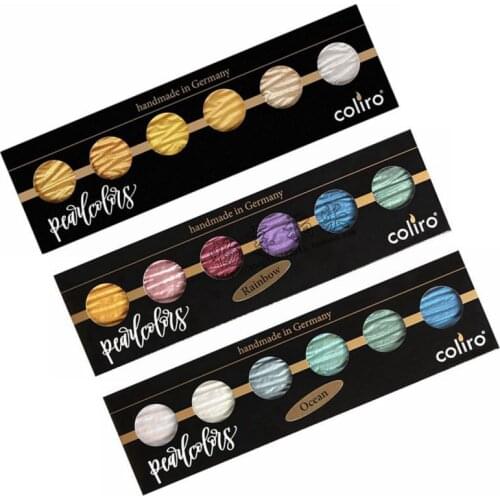 Germany Finetec Pearlescent Handmade Solid Watercolor Paint 12 Colors Metallic Acuarelas Pigment Art Supplies