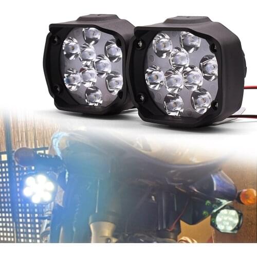 Universal Motorcycle Headlight White Super Bright Led Spotlight 1000LM Motorbike Auxiliary Fog Lamp 12V With Switch Neswest 2020