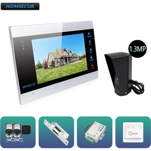 HOMSECUR 960P AHD1.3MP Video Door Entry Security Intercom with NC Lock, Recording & Snapshot (BM705HD-B+BC011HD-B)