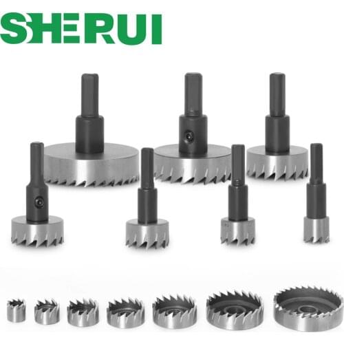 7Sizes HSS Drill Bit High Speed Steel Carbide Tip Hole Saw Tooth Cutter Metal Drilling Woodwork Cutting Carpentry Crowns