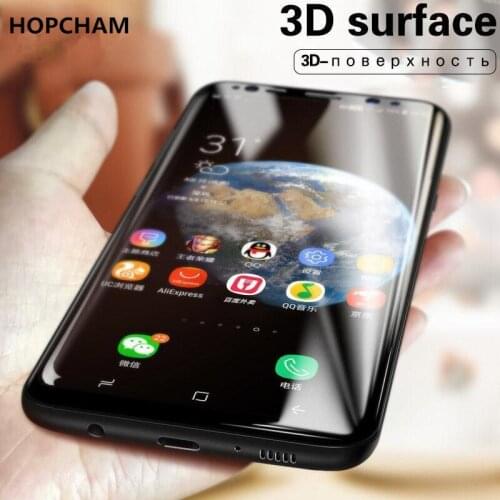HOPCHAM Screen Protector For Samsung Galaxy S6 edge Plus 3D Tempered Glass Black Curved Full Coverage For Galaxy S7 edge