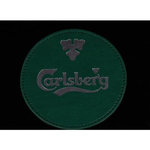 100pcs customized logo pu leather coaster; OEM coaster; artificial leather cup pad; coaster; promotional cup mat bm02