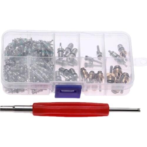 135 Pcs Auto Air Conditioning A/C Valve Core R134 Remover Assortment Kit For Toyota Honda Lexus Nissan Hyundai Gm Ford Chrysler