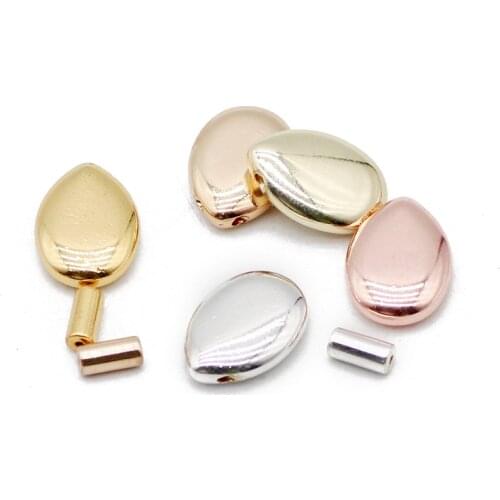 13x18mm 5pcs Water Drop Shape Pendants Gold Natural Stone Hematite Spacers Loose Beads For Jewelry Making DIY Bracelet Necklace