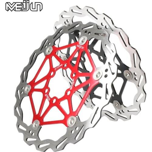 2Pcs Mountain Bike Disc Rotors 160/180/203mm 6 Holes Bicycle Floating Disc Brake Rotors with 6 Bolts Cycling Bicycle Disc Parts