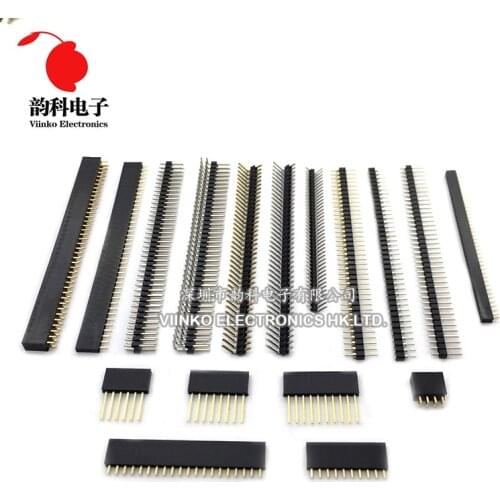 20pcs 2P 2 Pin 2.54mm Female Header Single Row Straight Pin Socket 2Pin Strip Pitch Connector