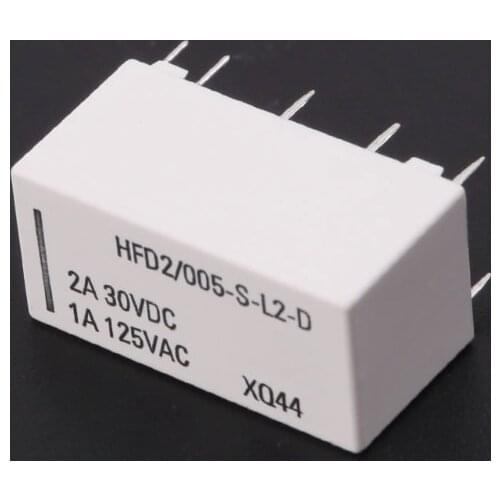 5V Coil Bistable Latching Relay DPDT 2A 30VDC 1A 125VAC HFD2/005-S-L2-D Realy #Aug.26