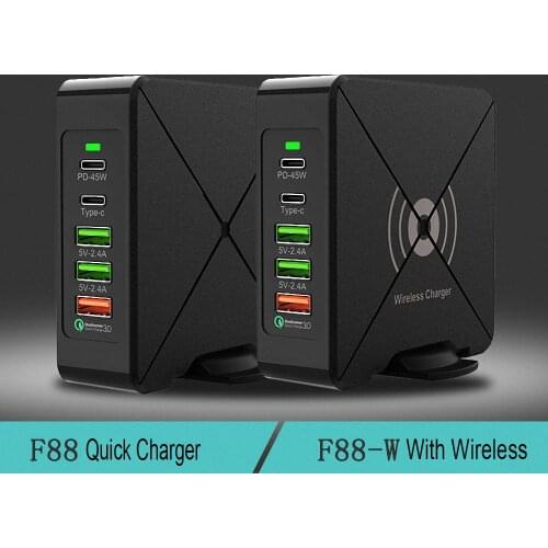 75W Quick Charge 3.0 USB Type C PD Power Adapter Charger For Apple iphone Huawei Macbook Air Samsung Tablet Fast Wireless Charge