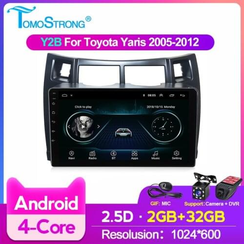 Android 4 CORE Car Multimedia DVD Video Player For Toyota Yaris 2005 2006 2007 2008-2012 wifi Radio GPS usb no dvd