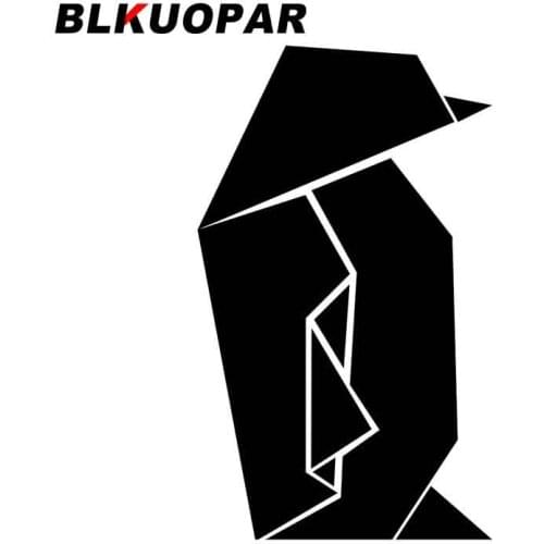 BLKUOPAR for Origami Penguin Car Stickers Sunscreen Personality Decals Accessories Refrigerator Waterproof Vinyl Material Decor