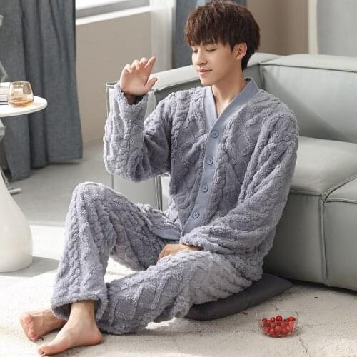 Cookuass Men's Warm Pajamas