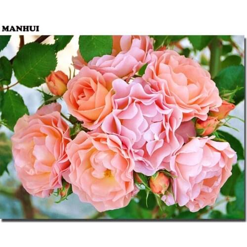 DIY Diamond Painting Beautiful flowers Pattern Mosaic All-Spuare Drill 5D Diamond Embroidery Decoration BEC235