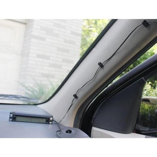 Auto Cord Fixed Clips 50Pcs Car SUV GPS Data Cable Light Cord Decorative Wire Fixing Organizer Plastic Black Small Car Accessory