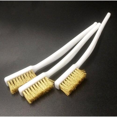 3D Printer Cleaner Tool Copper Wire Toothbrush Copper Brush Handle For Nozzle Block Hotend Cleaning Hot Bed Cleaning Parts