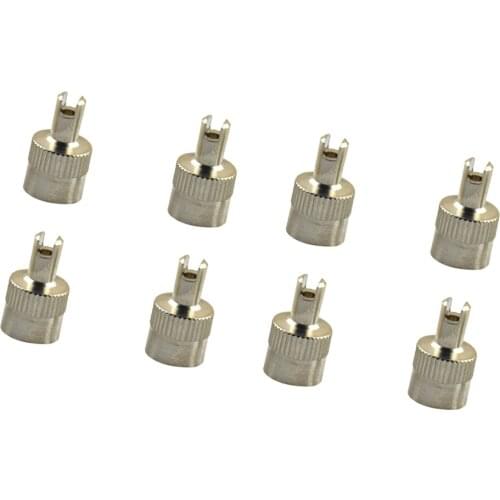 8 Sets Slotted Head Valve Stem Caps With Core Remover Tool for Motorcyle Car