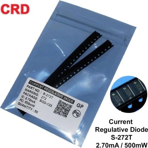 50PCS/LOT CRD Diode kit S-272T 2.7mA SMD SOD-123 CURRENT REGULATIVE DIODES NEW Free shipping