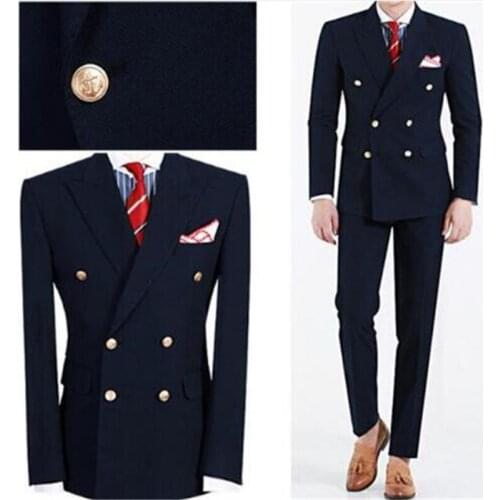 New Fashion High Quality Blazer Tailor Made Men Suits Slim Fit Terno 3 pieces (Jacket+Pant+Vest+Tie) Peaked Lapel Costume Homme