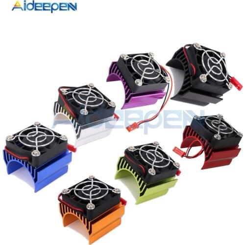 RC Car 1:10 Tram 540 550 3650 Motor Heat Sink With Fans Radiator For Brush Brushless 3650 3660 3670 3674 540 550 Size Motor