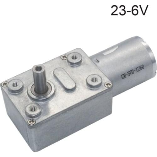 JGY370 Reversible Worm Gear Motor High Torque Speed Reducer 6V/12V24V Miniature Metal Motor with Shaft 2 RPM to 375 RPM Dropship