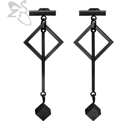 Beautiful Geometric Drop Ear Earrings Long Dangle Stainless Steel Stud Piercings Jewelry For Elegant Women Female Girl Best Gift