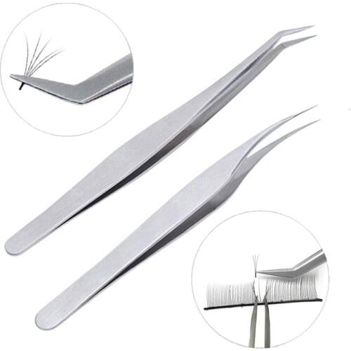 Eyelashes Tweezers Stainless steel Eyelash Nipper Anti-static Nipper Picking Eyebrow Tweezers Lashes Clip Eyelash Extension Tool