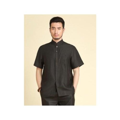 Silk Xiangyun Tang Mens summer short sleeve top Chinese shirt Chinese style 32077
