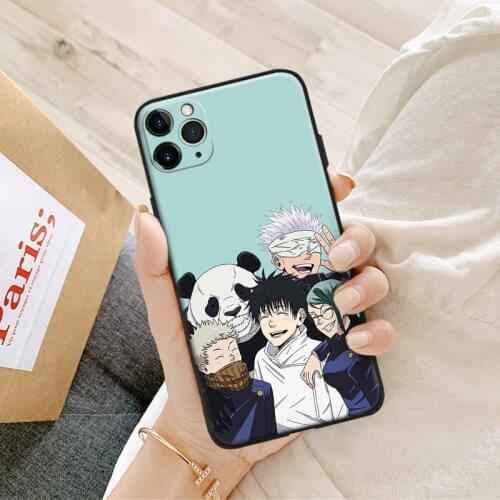 Jujutsu kaisen anime manga art silicone Phone Case FOR iPhone Se 6 6s 7 8 Plus X Xr Xs 11 12 Mini Pro Max Glass Cover Shell