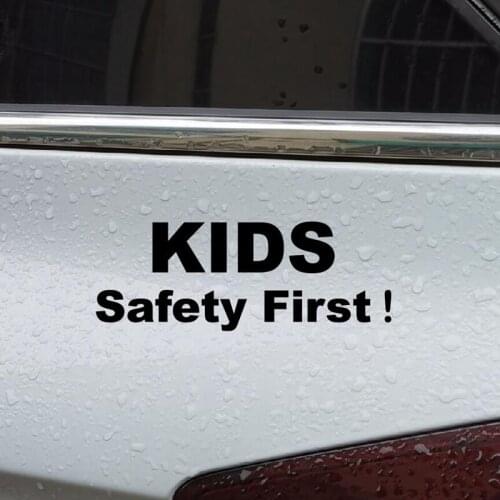 Safety First Waring Mark Car Sticker Vinyl Decal for Rear Windshield Side Window Motorbike Motorcycle 16CMX6CM