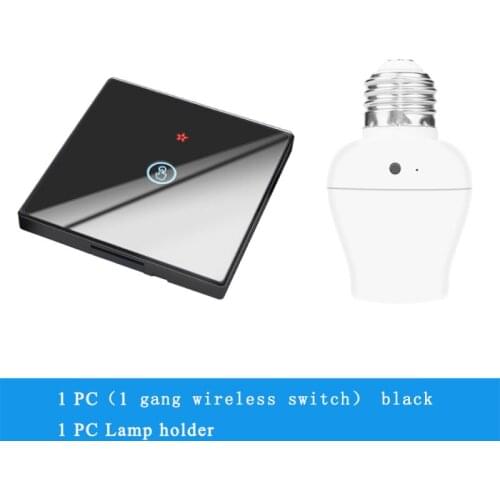 1 Gang Smart Switch Light Bulb Touch Lamp Bulb E26 E27 433Mhz RF Wireless Remote Control Wall Panel Swtich Support 110V 220V
