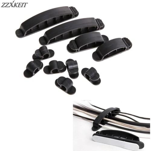 10Pcs Universal Cable Holder Clip Buckle Cord Plastic Wire Organizer Fastener Cable Management Storage Collector