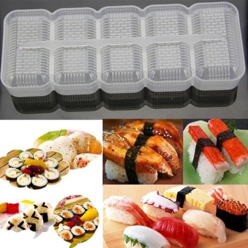 5 Rolls Sushi Mold Sushi Set Making Tools Rice Ball Maker Diy Sushi Maker Rice Mold Food Press Kitchen Bento Accessories Cocina