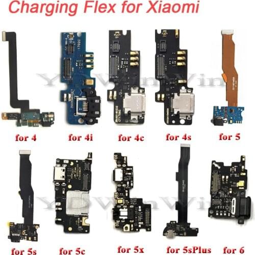 50pcs USB Charging Charger Port Dock Connector For Xiaomi 4 4i 4c 4s Mi 5 5c 5s Plus 5x PCB Board Audio Jack Ribbon Flex Cable