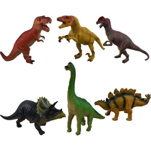 6Pcs/Set Big Size Dinosaur Toys Model Kid Chirstmas gift Action Figure Model Dinosaur Toy Can make a sound Figure Model Toy