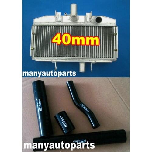 40mm aluminum radiator &black hose FOR Suzuki GT750 GT 750 72-77 73 74 75 76 1976 1975