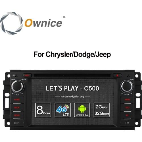 Ownice C500 Android 6.0 Octa Core car dvd player for Jeep grand wrangler 2015 patriot compass journey gps navi radio 4G LTE SIM